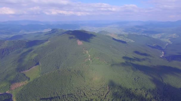 Vue aérienne de belles montagnes — Video