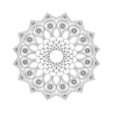 Mandala çizilmiş zentangle ver. Arka planlar ve yetişkin renklendirme sayfa, kitaplar için görüntü. Vektör çizim