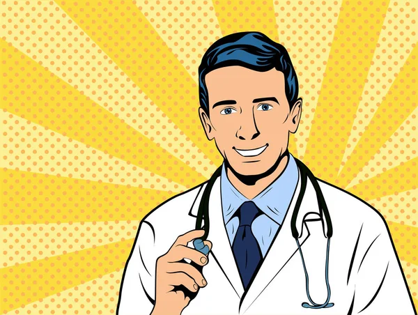 Médico terapeuta medicina y salud . — Vector de stock