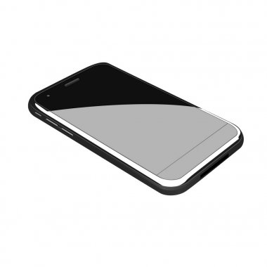 Modern detaylı gerçekçi smartphone vektör çizim