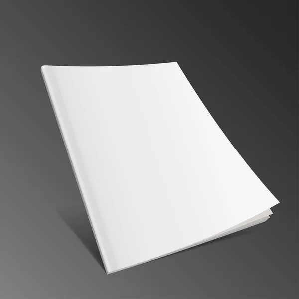 Blank Flying Cover Of Magazine, Book, Booklet, Brochure. Illustration Isolé — Image vectorielle