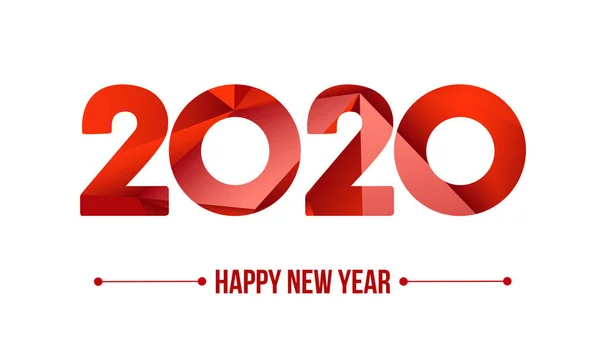 Bonne Année 2020 Année 2019 Élément Conception Vectorielle Illustration Basse — Image vectorielle