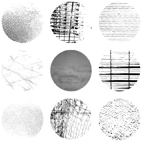 Набор круговой текстуры — стоковый вектор