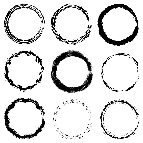 Circular Frame Textures Set — Stock Vector