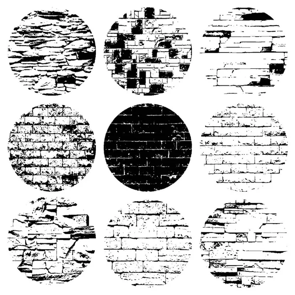 Circular Grunge Textur Set — Stockvektor