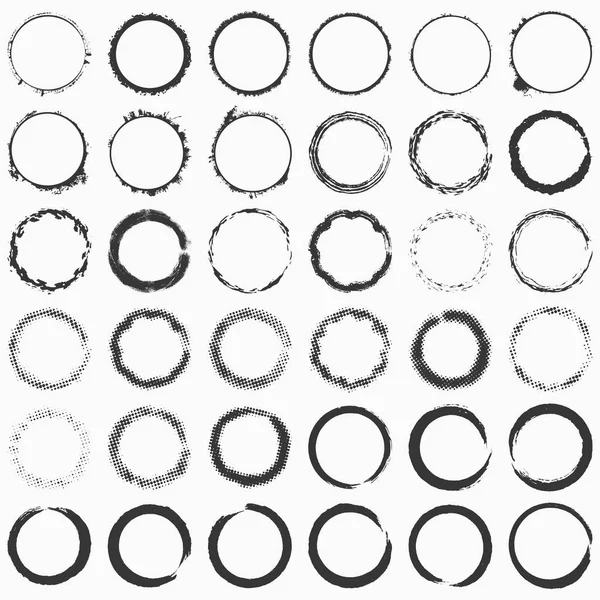 Ring Stamp Big Set — Stock Vector