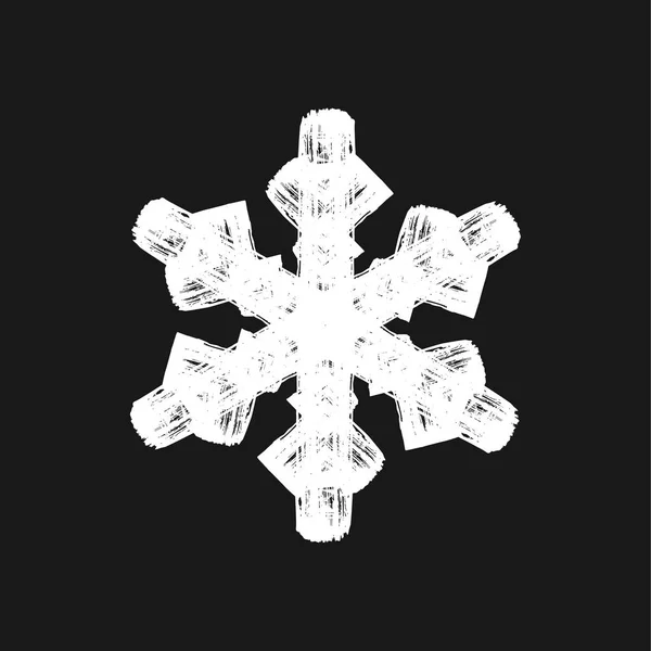 Grunge snöflinga isolerade — Stock vektor