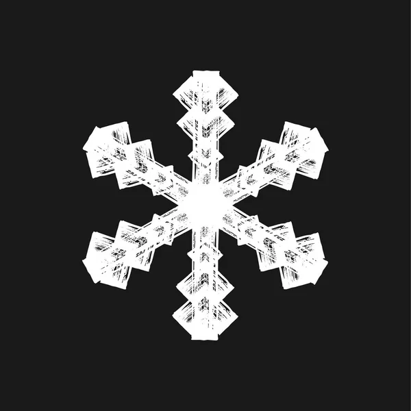Изолированные раскрашенные снежинки — стоковый вектор