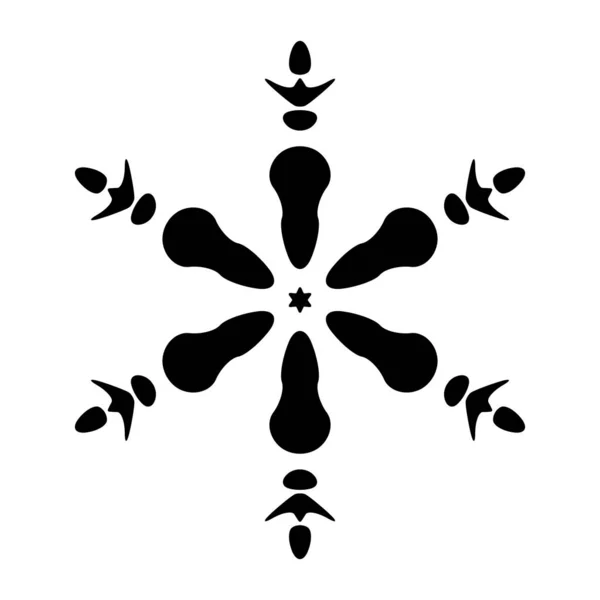 Simple Snowflake Isolated — Stock Vector