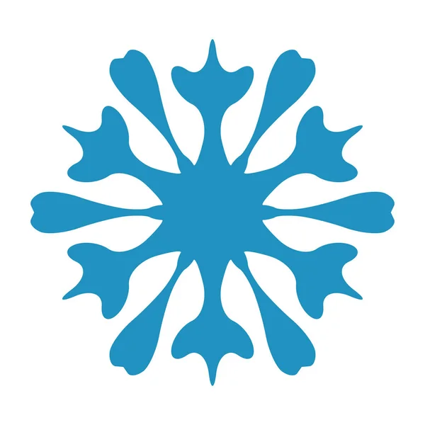 Simple Isolated Snowflake — Stock Vector