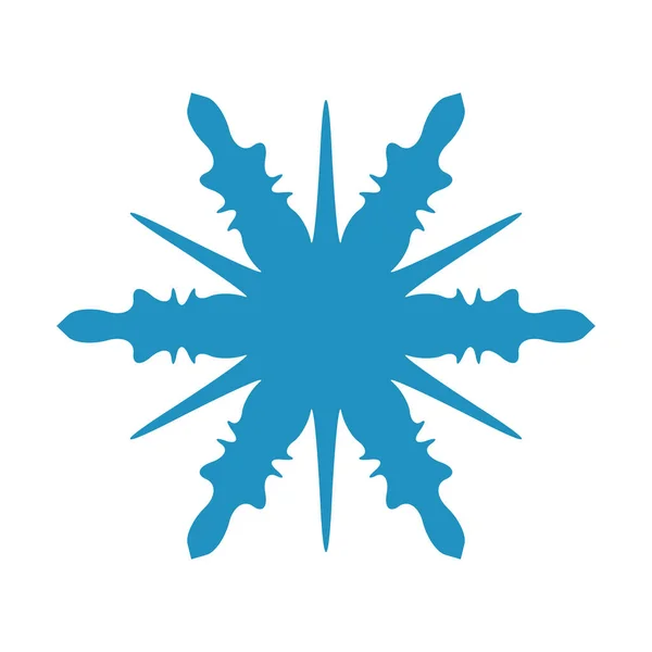 Simple Isolated Snowflake — Stock Vector