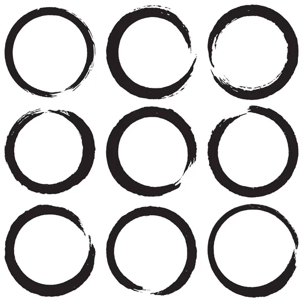 Grunge Rings Set 02 — Stockový vektor