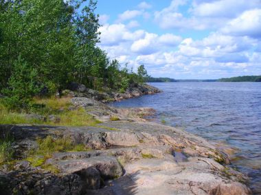 Kayalık sahilleri, Ladoga Gölü