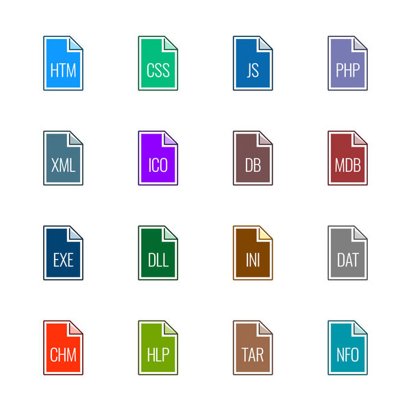 File type icons: Websites and applications - Linne UL Color series