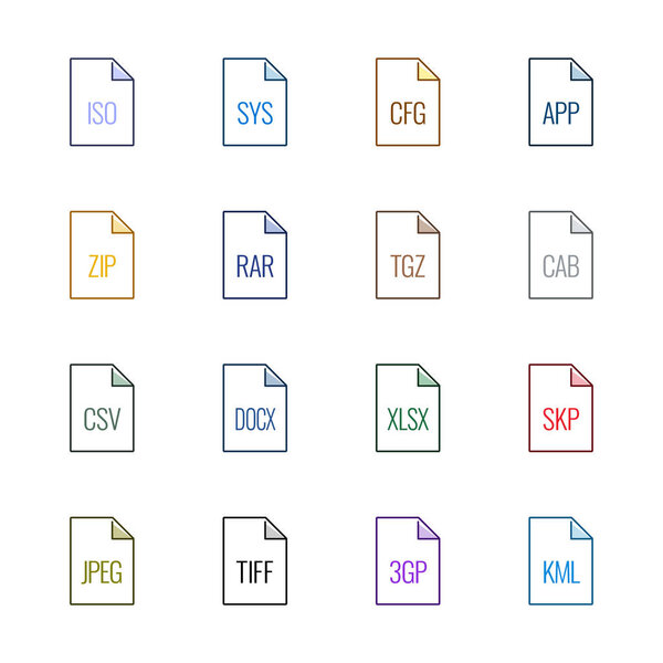 File type icons: Miscellaneous - Linne UL Color series