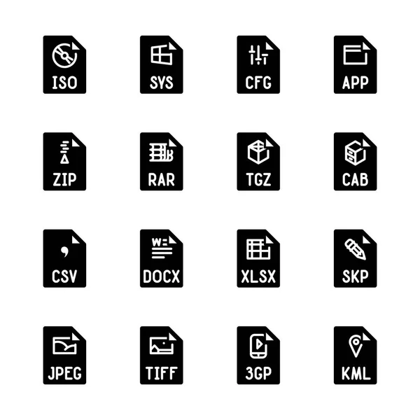 Dateityp-Symbole - Verschiedenes — Stockvektor