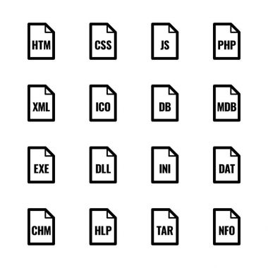 Dosya yazın simgeler - Web siteleri ve uygulamalar