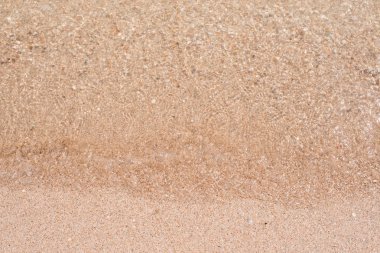 Deniz kıyısında. Dalga. Kum. Okyanus