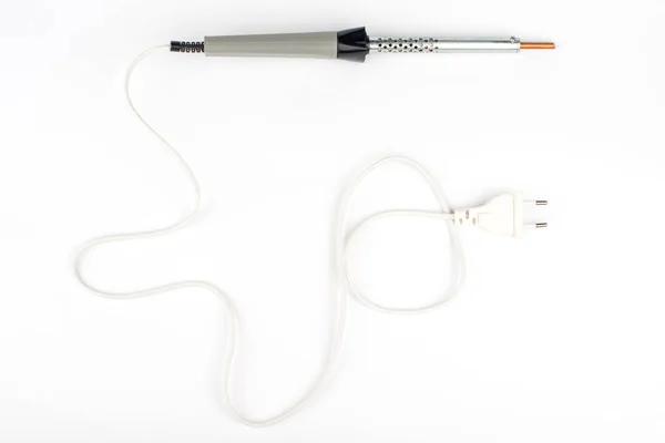 soldering iron on a white background.