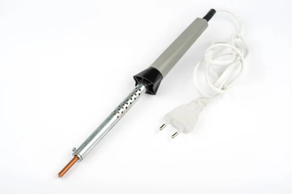 soldering iron on a white background.