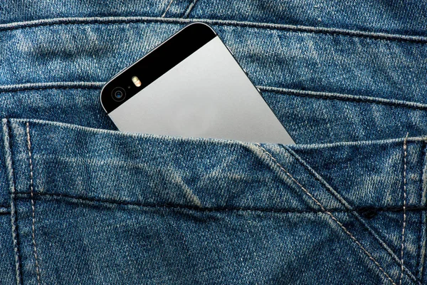 Smartphone Dans Poche Votre Jean — Photo