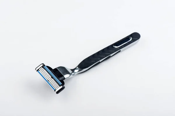 shaver on white background. razor blades close-up. razor