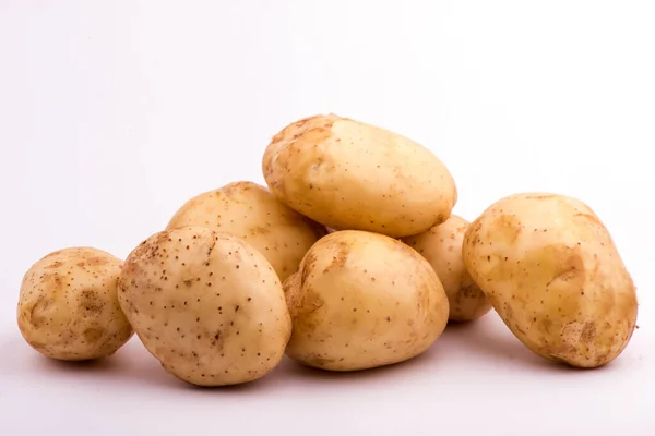 Картопля Крупним Планом Картопля Білому Тлі — стокове фото