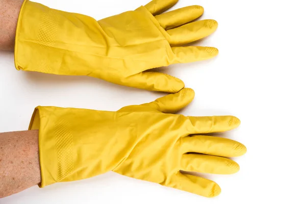 Limpieza Los Locales Guantes Látex — Foto de Stock