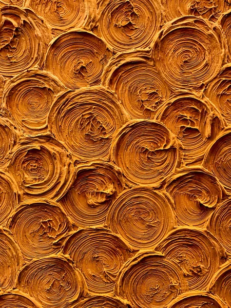 Cáscara circular espiral fondo patrón textura en la superficie de la pared de tierra, detalle fondo diseño primer plano abstracto — Foto de Stock