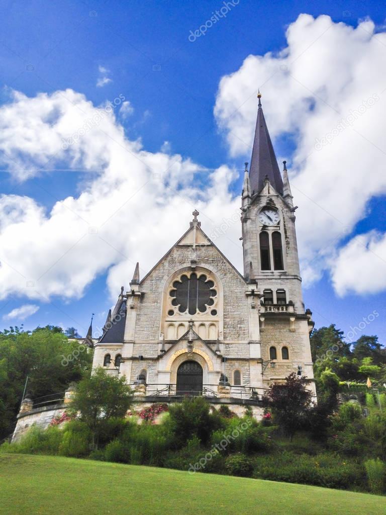 Reformed church of Pasquart (eglise reformee du Pasquart) in Biel/Bienne, Berne, Switzerland, Europe.