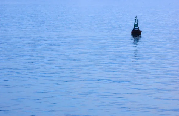 Buoy Floating Blue Water Background — Stock Photo, Image