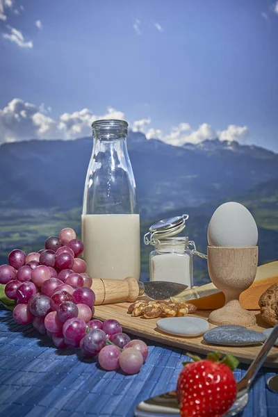 Energy Colazione Sole Svizzera Alpi — Foto Stock