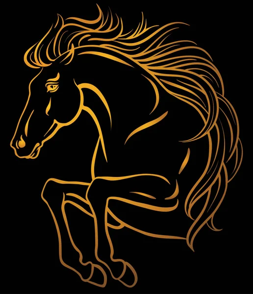 Clip-art de saltar caballo — Archivo Imágenes Vectoriales
