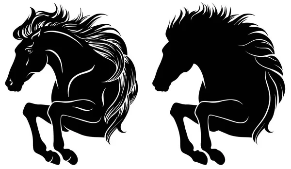 Clip-art de saltar caballo — Vector de stock