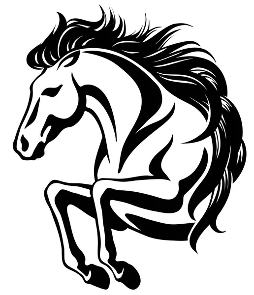 Illustratie van het paard springen — Stockvector