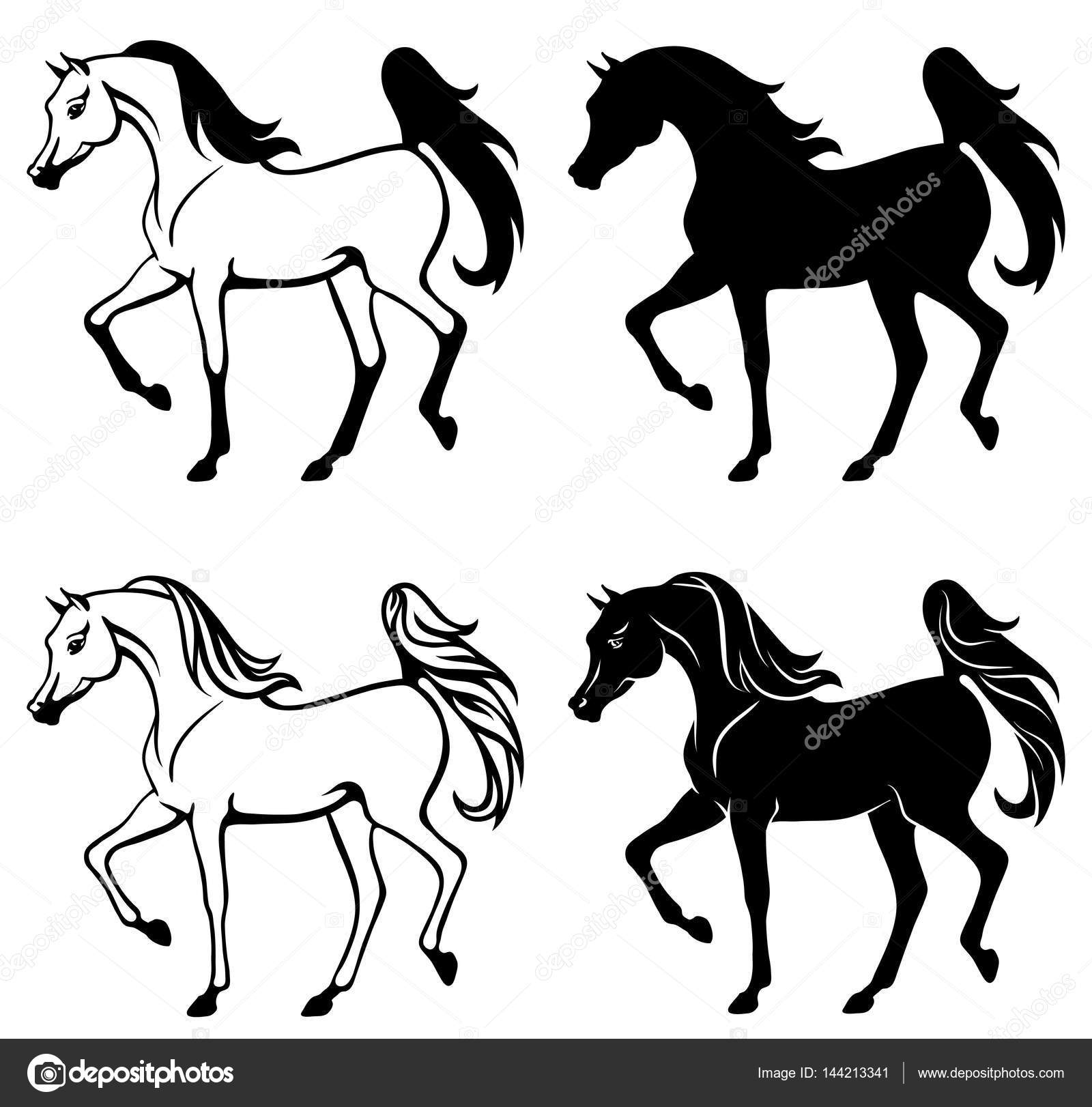 美丽的阿拉伯马图库矢量图©anilin 144213341, image size:1600x1622