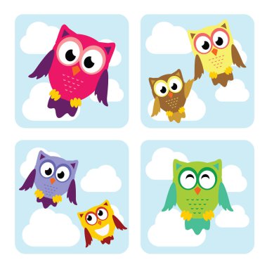 Komik baykuş koleksiyonu