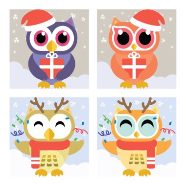 Baykuş koleksiyonu, herhangi bir arka plan tasarımı için güzel