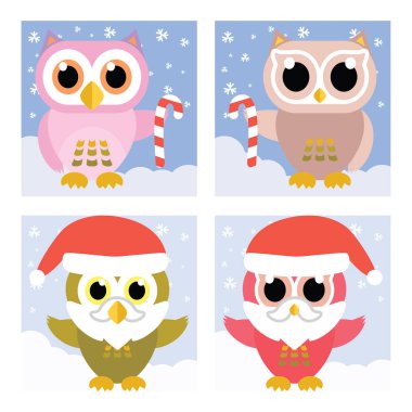 Baykuş koleksiyonu, herhangi bir arka plan tasarımı için güzel