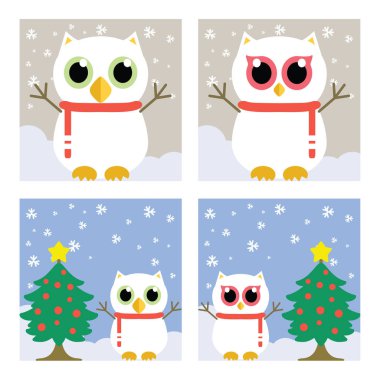 Baykuş koleksiyonu, herhangi bir arka plan tasarımı için güzel