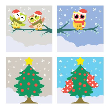 Baykuş koleksiyonu, herhangi bir arka plan tasarımı için güzel