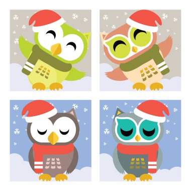 Komik baykuş büyük toplama