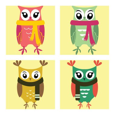 Komik baykuş koleksiyonu