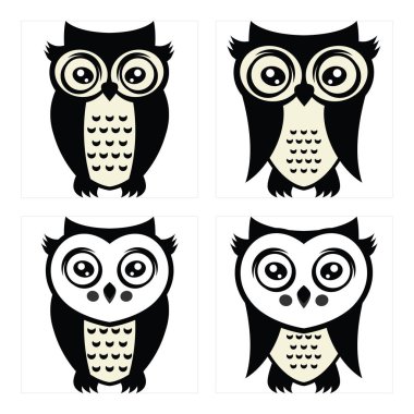 Komik baykuş koleksiyonu