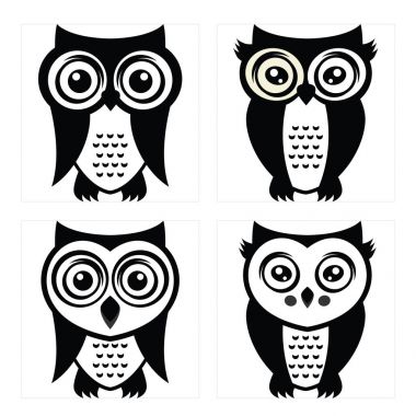 Komik baykuş koleksiyonu