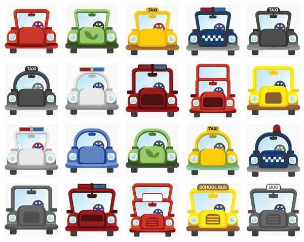 Good Old Car Collection — Stock Vector
