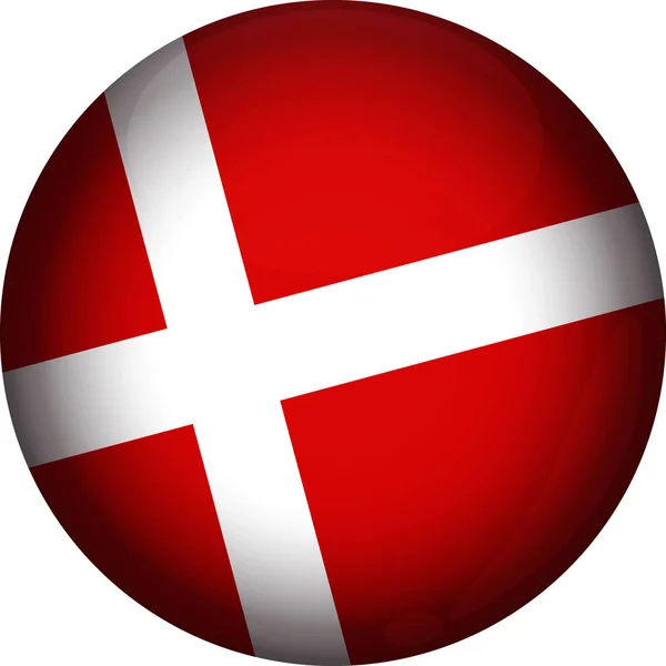 Danemark Pays Drapeau vecteur — Image vectorielle