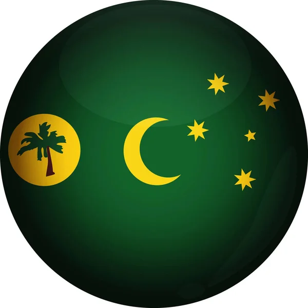 Kokosové Keelingovy ostrovy vlajka Stock Vektory