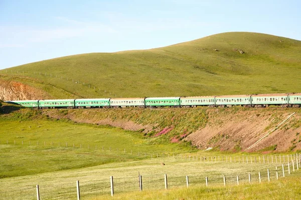 中国北京からウランバートルのモンゴルへの trans シベリアの鉄道 — ストック写真