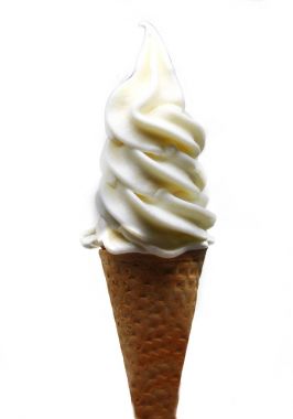 yumuşak dondurma koni içinde hizmet